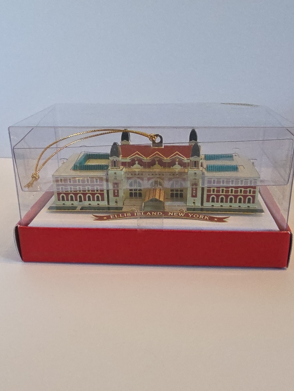 Ellis Island New York 3D Genuine Brass Christmas Ornament -Unopened Box